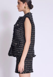 VADOR Jacket | Short sleeveless jacket with black fringes