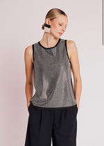 Cargar imagen en el visor de la galería, ERWAN tank top | Short rhinestone round neck tank top
