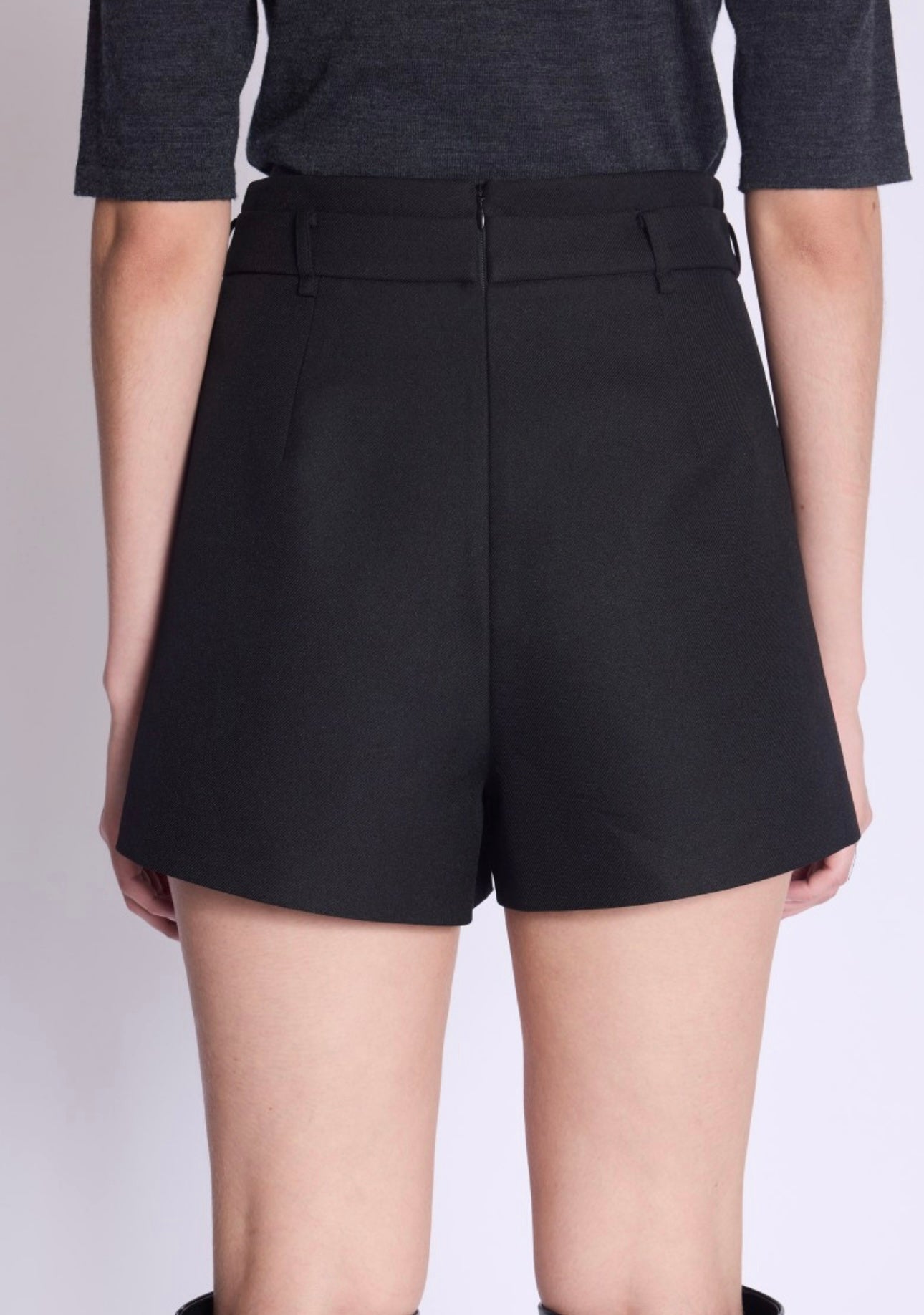 JANINE skirt |Mini skirt with black pleats