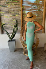 Cargar imagen en el visor de la galería, Romee High Neck Maxi Dress Swim Cover-Up
