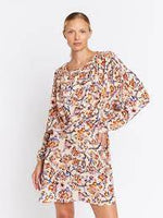 Cargar imagen en el visor de la galería, RAKY | Floral print short dress with batwing sleeves
