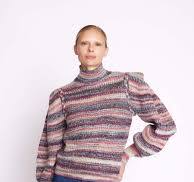 ANDREA | Knitted jumper with puffed sleeves