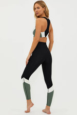 Cargar imagen en el visor de la galería, Vienna Legging Queen Palm Colorblock
